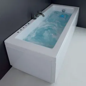 Vasca da Bagno Rettangolare Sharm in acrilico bianco