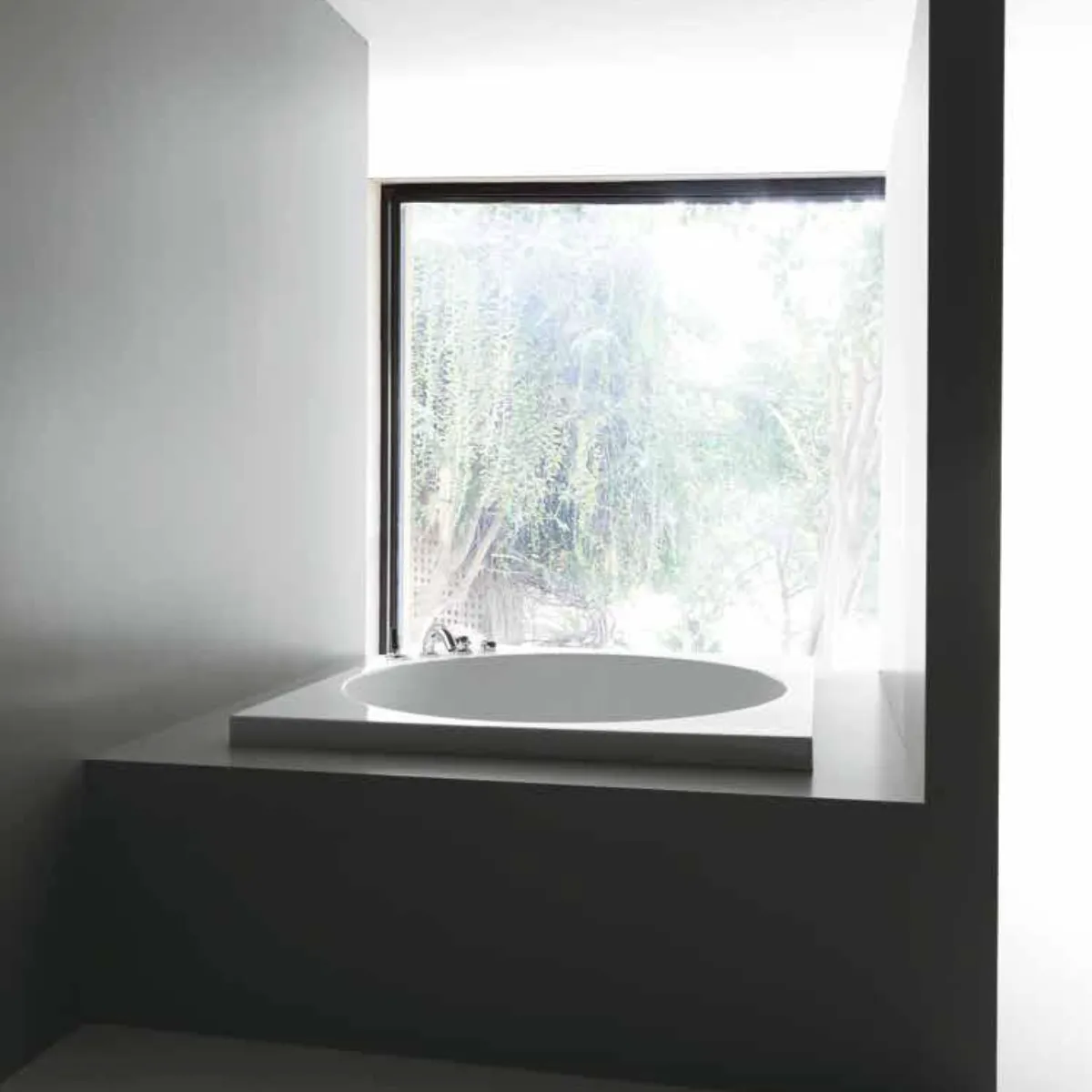 Vasca da Bagno Quadrata Sharm in acrilico bianco 150x150x68