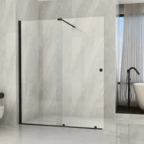 Paroi de douche à l'italienne avec porte coulissante transparente 8 mm H195 SLIDE