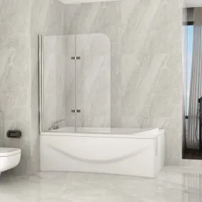 Pare-baignoire Porte battante intérieure et extérieure 6mm transparente
