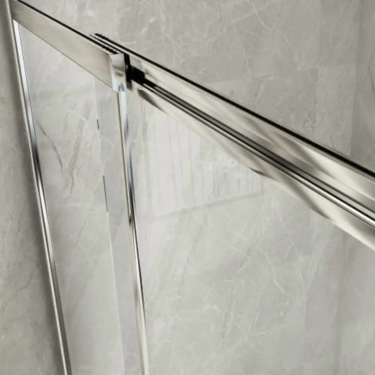 Badewannenabtrennung mit Innen- und Außendrehtür Transparent 6mm