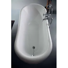 Schwarze Badewanne im Retro-Stil mit Cleopatra-Füßen 167 cm