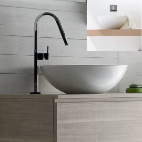 Lavabo Design POT da Appoggio in Ceramica Bianco Lucido