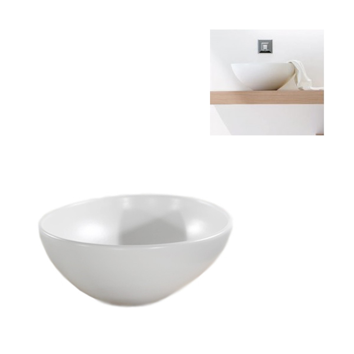 Lavabo Design POT da Appoggio in Ceramica Bianco Satinato