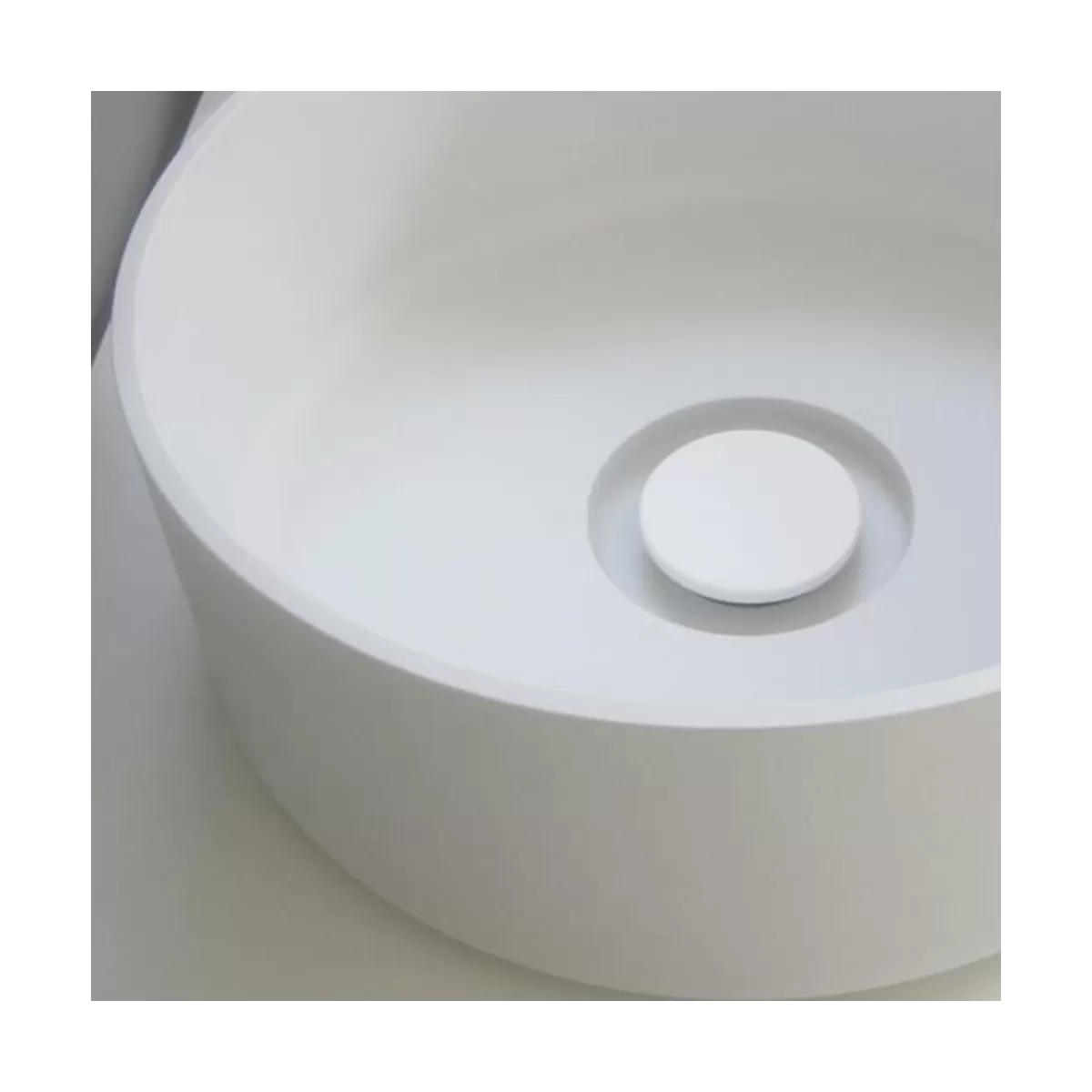 ARKE Design Aufsatzwaschbecken aus mattweißem Mineralstoff