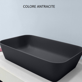 Rechteckiges Aufsatzwaschbecken in Solitex Color