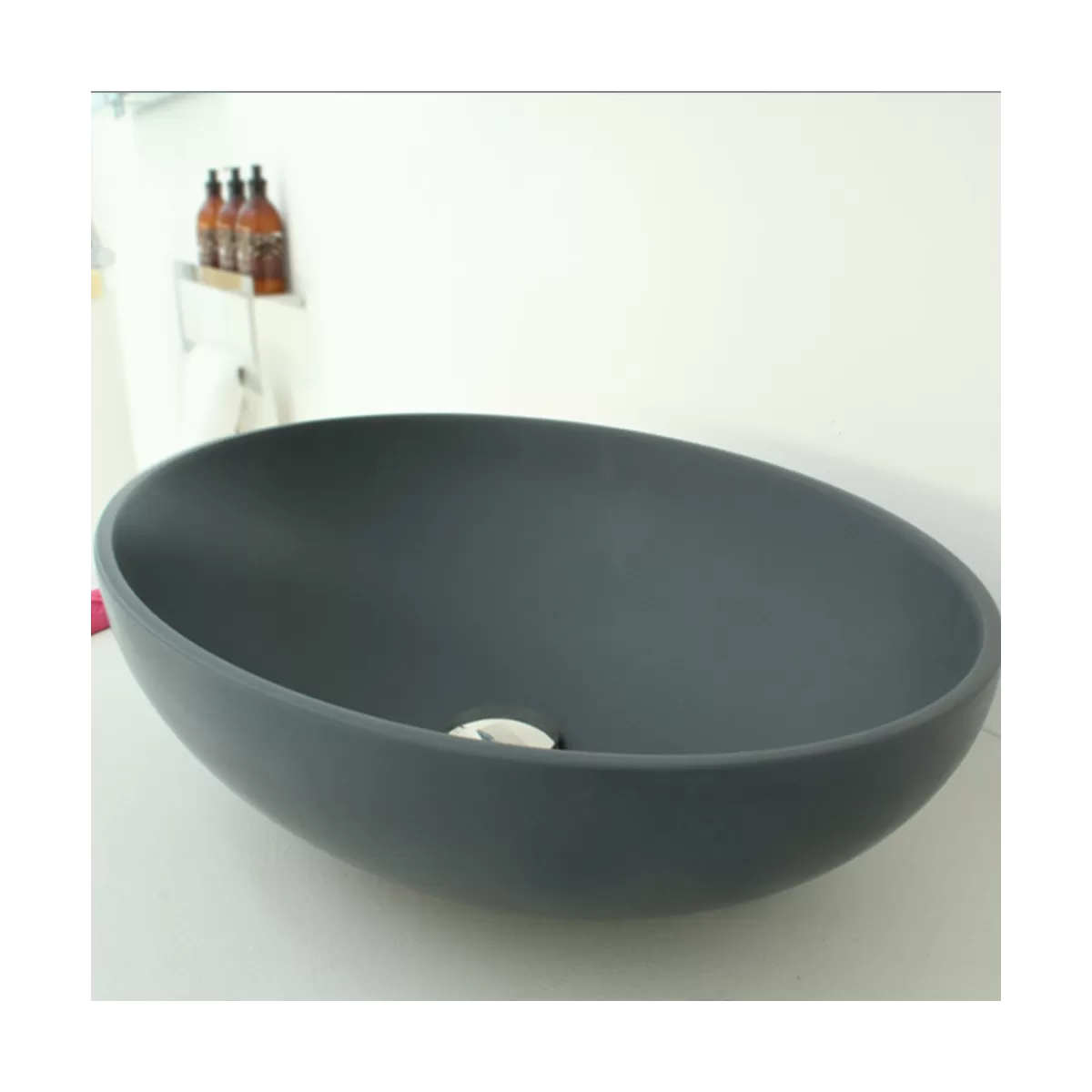 Lavabo à poser Oval Design COLOR en Solitex