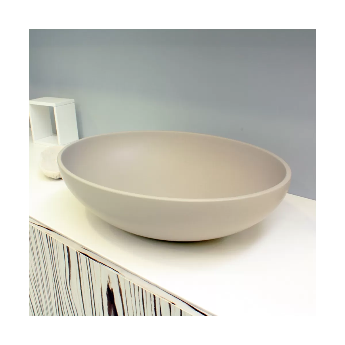 Ovales Design COLOR Aufsatzwaschbecken aus Solitex