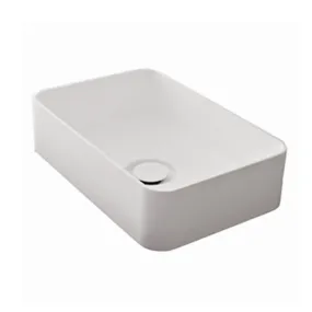 AGORA' Design Aufsatzwaschbecken aus mattweißem Mineralstoff