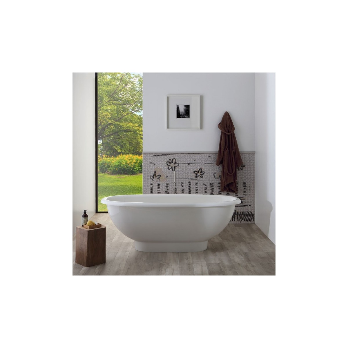Design-Badewanne aus weißem New Yorker Mineralmarmor