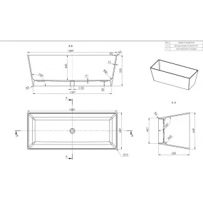 Baignoire design de forme carrée - Qube