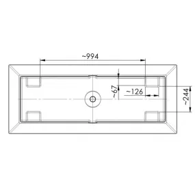 Quadratische Design-Badewanne - Qube