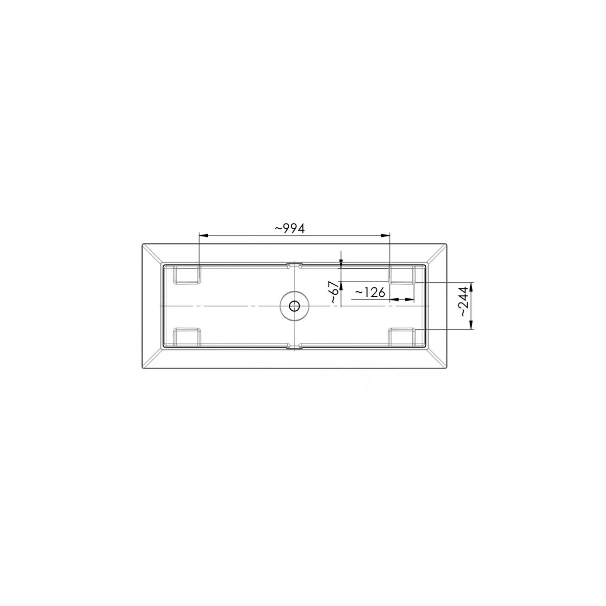 Quadratische Design-Badewanne - Qube