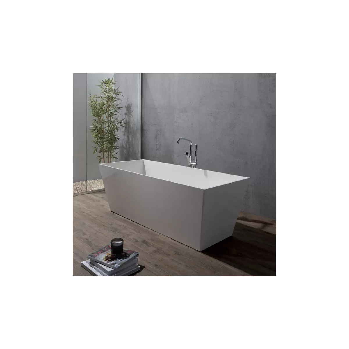 Quadratische Design-Badewanne - Qube