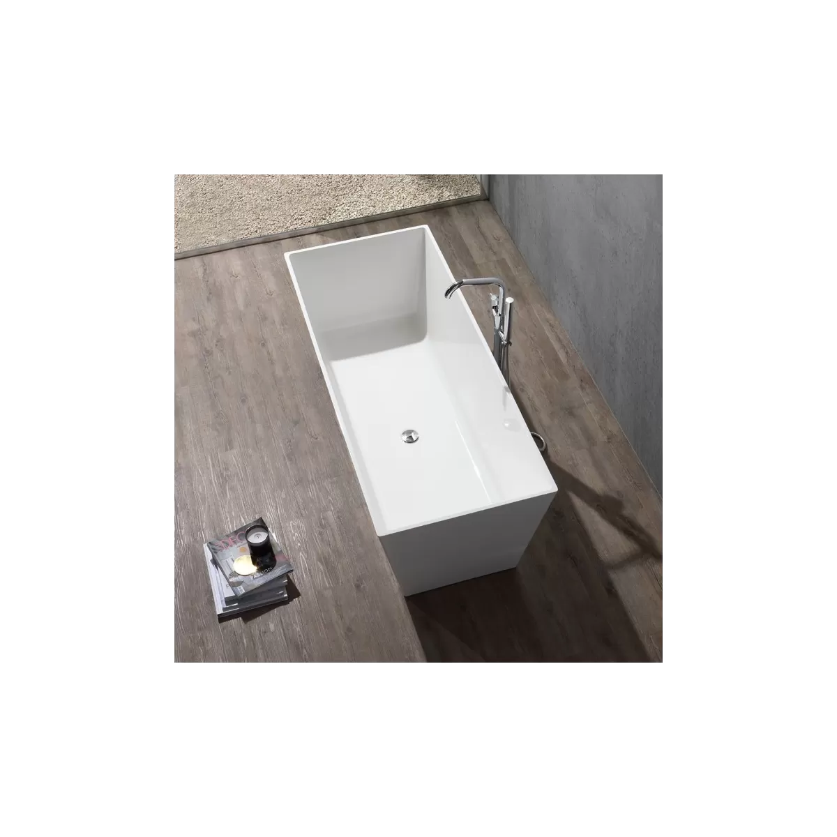 Quadratische Design-Badewanne - Qube