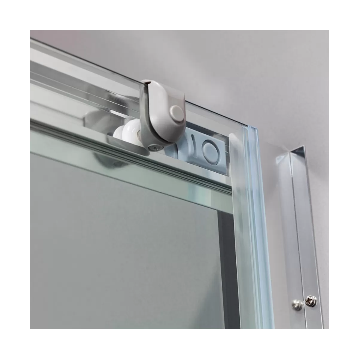 Schiebeduschabtrennung 2 Seiten modernes Design 6mm H190 Easy