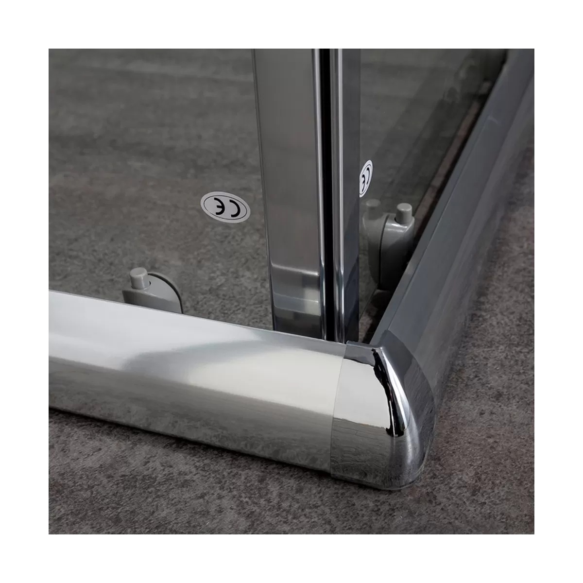 Schiebeduschabtrennung 2 Seiten modernes Design 6mm H190 Easy