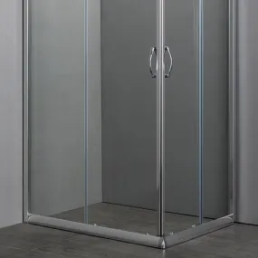 Schiebeduschabtrennung 2 Seiten modernes Design 6mm H190 Easy