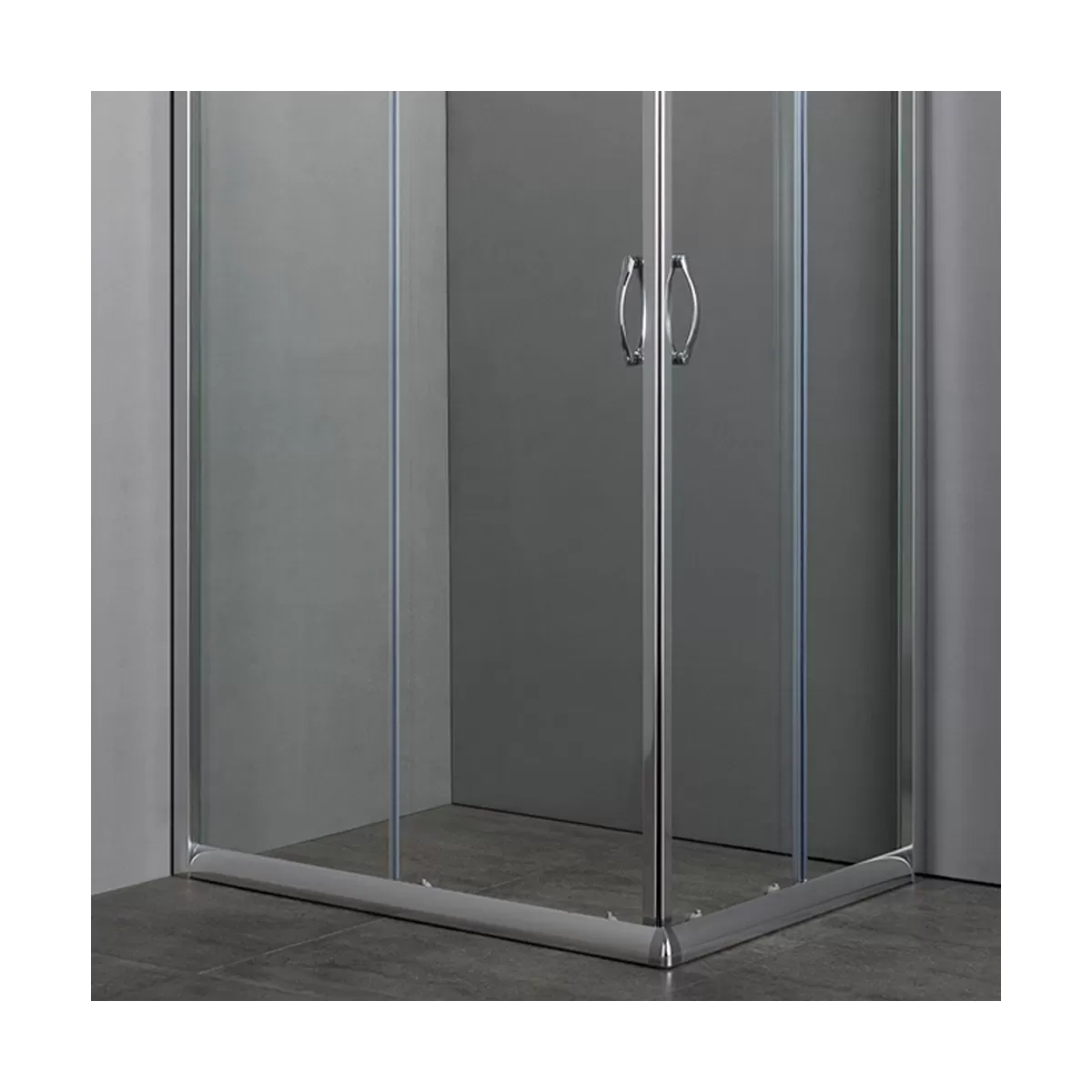 Schiebeduschabtrennung 2 Seiten modernes Design 6mm H190 Easy