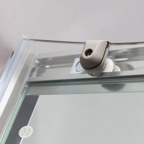 Transparente oder bedruckte halbrunde Duschabtrennung 6 mm H190