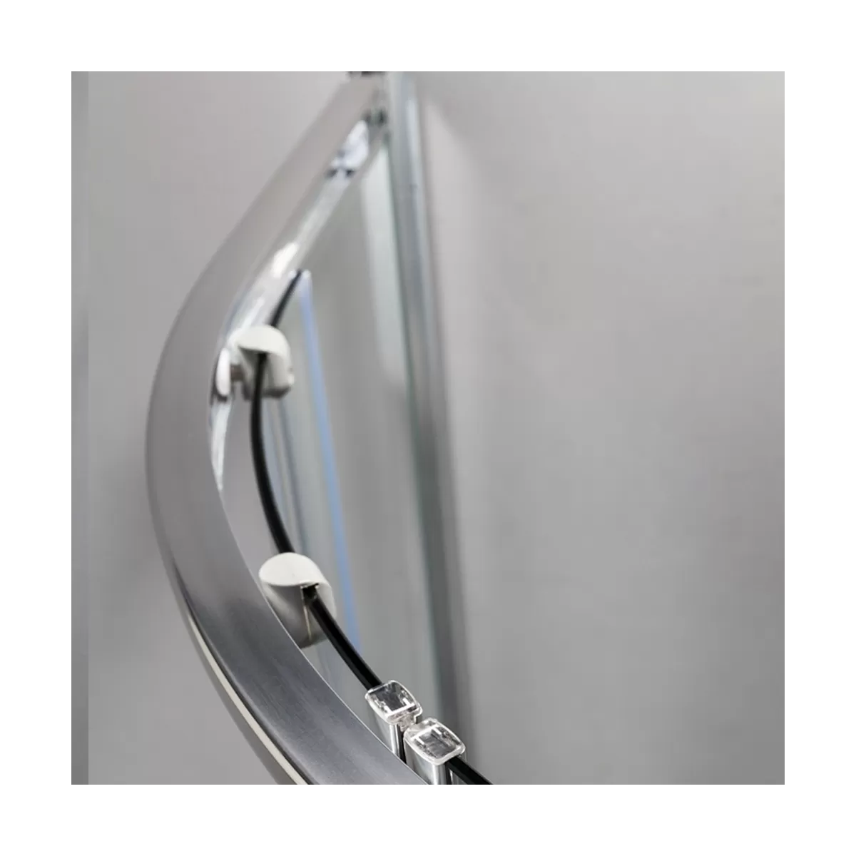Transparente oder bedruckte halbrunde Duschabtrennung 6 mm H190