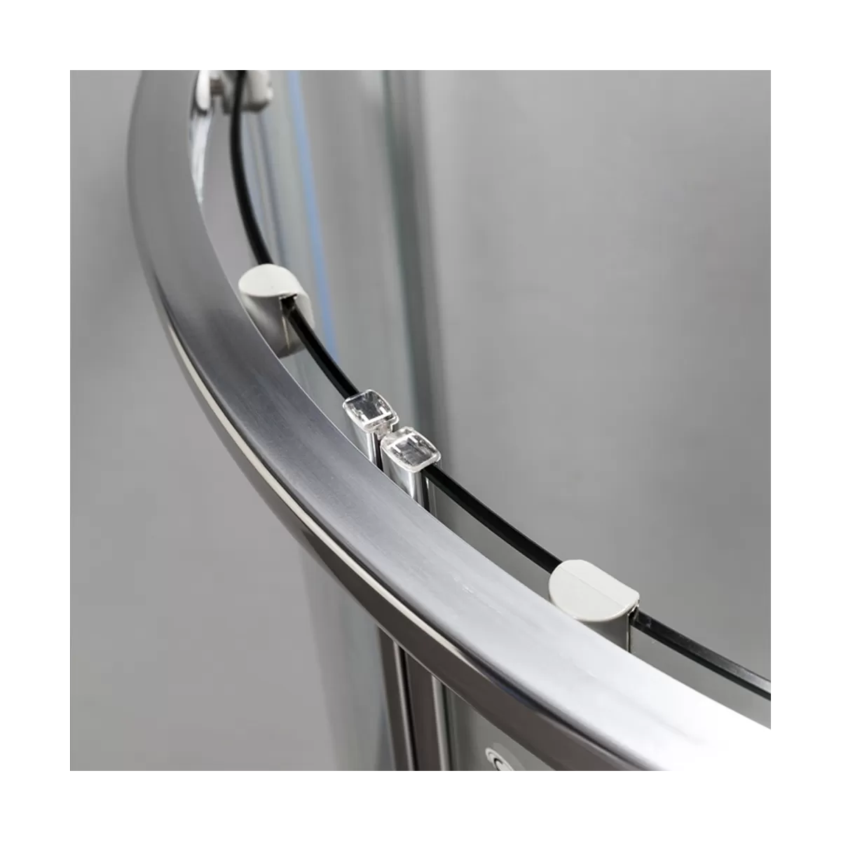 Transparente oder bedruckte halbrunde Duschabtrennung 6 mm H190