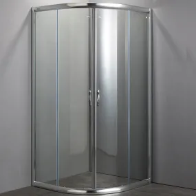 Transparente oder bedruckte halbrunde Duschabtrennung 6 mm H190