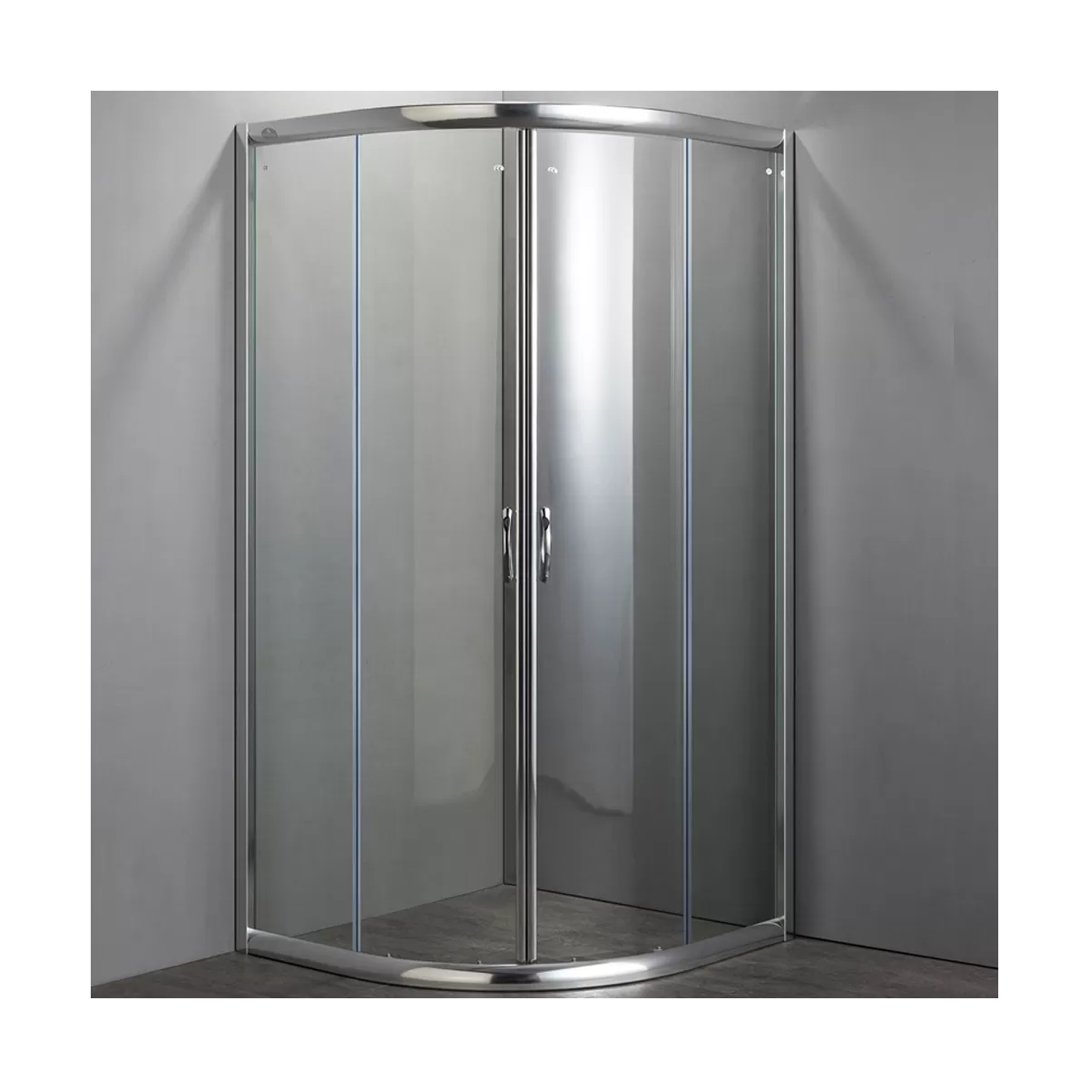Transparente oder bedruckte halbrunde Duschabtrennung 6 mm H190