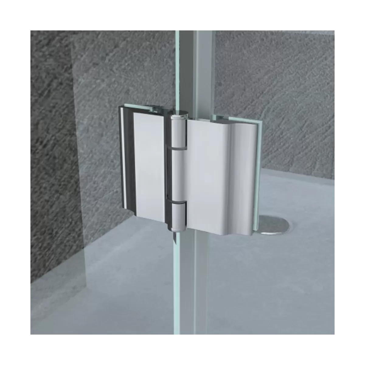 Porte de douche battante, niche transparente 8mm H195 Gemma
