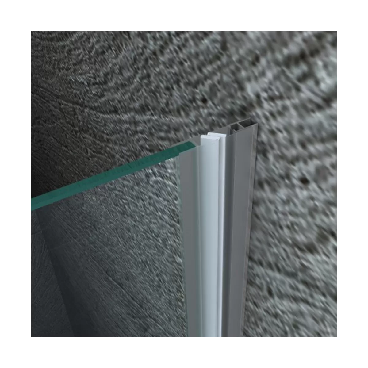 Porte de douche battante, niche transparente 8mm H195 Gemma