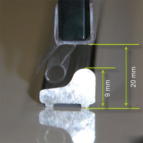 Duschabtrennung mit Flügeltür aus 8 mm transparentem Kristall Amanda