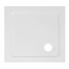 Ultraflache weiße quadratische Duschwanne aus Acryl, Höhe 3,5 cm