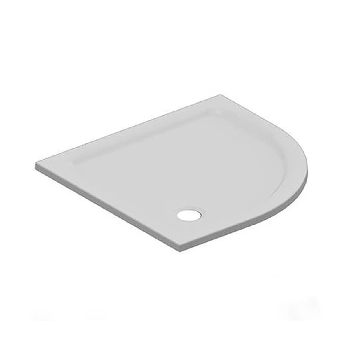 Receveur De Douche Acrylique Demi-Circulaire Hauteur 3cm 80x80 - 90x90