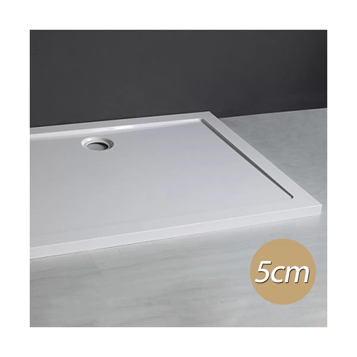 Piatto Doccia Rettangolare h5cm 80x80 - 90x90 - 70x90 - 70x100 - 70x120 - 80x100 - 80x120 - 70x170