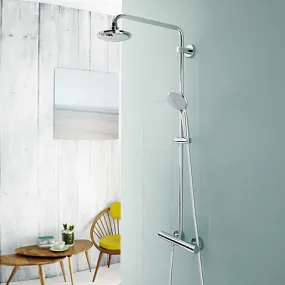 Colonne de douche Grohe Euphoria System avec mitigeur thermostatique, pommeau de douche et douchette latérale