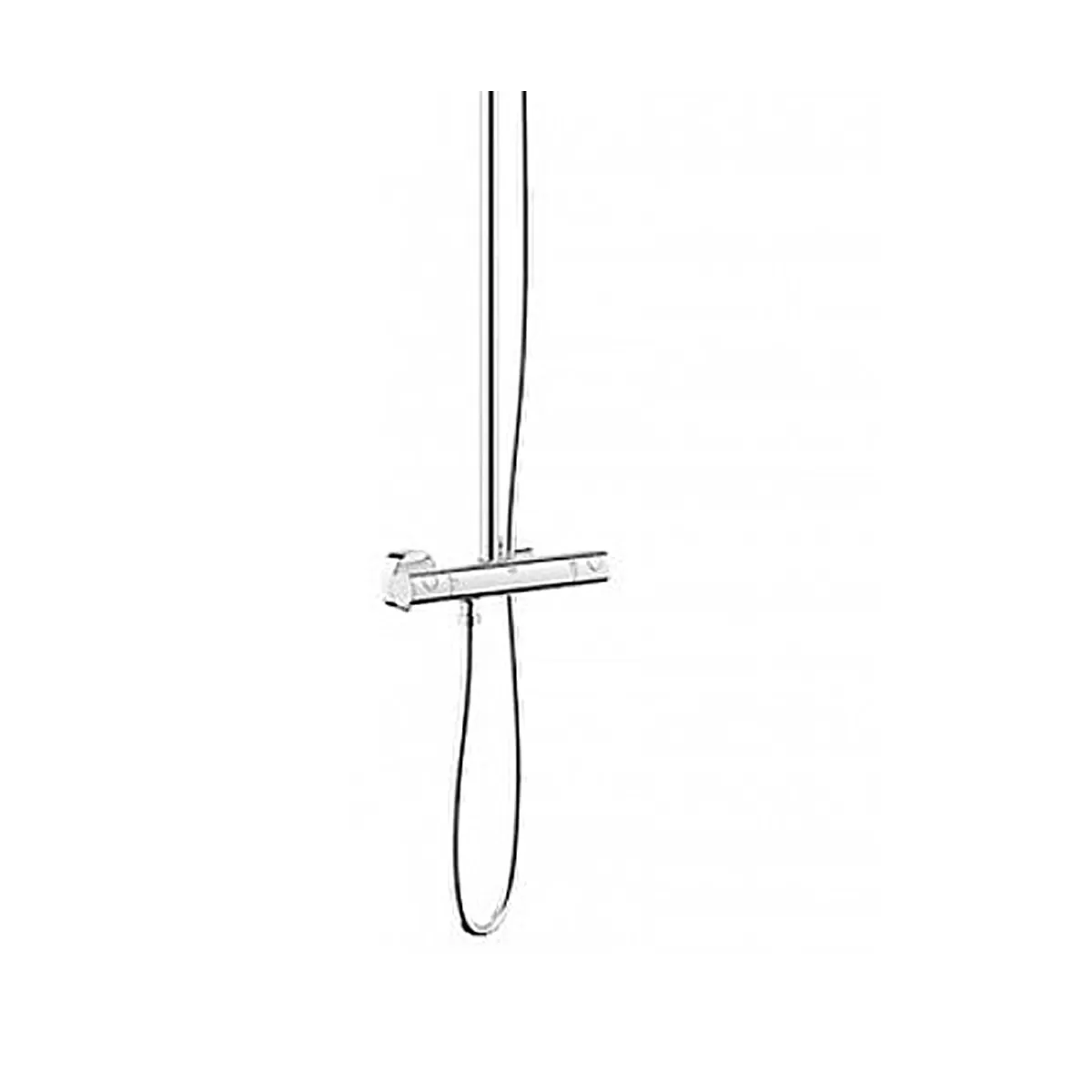 Colonne de douche Grohe Euphoria System avec mitigeur thermostatique, pommeau de douche et douchette latérale