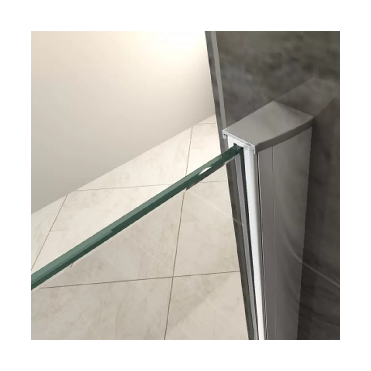 Paroi de Douche Cristal PEARL 8mm Semi Circulaire Coulissante 80x80 - 90x90