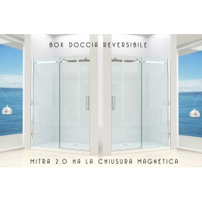 Porte de Douche Coulissante MITRA Cristal 8mm Transparent 100 - 110 - 120 - 140 - 150