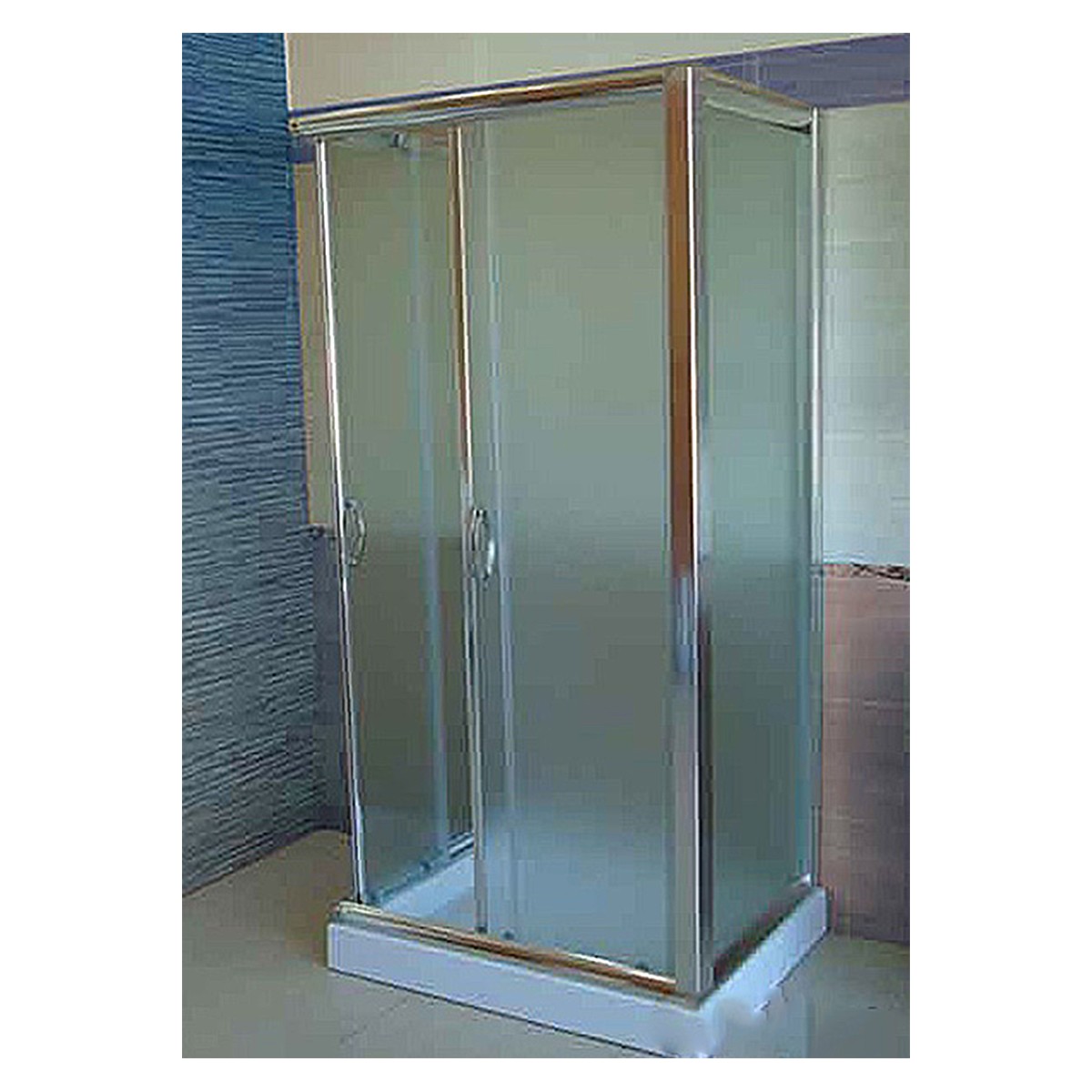 Cabine de douche à 3 côtés en cristal transparent ou satiné de 6 mm