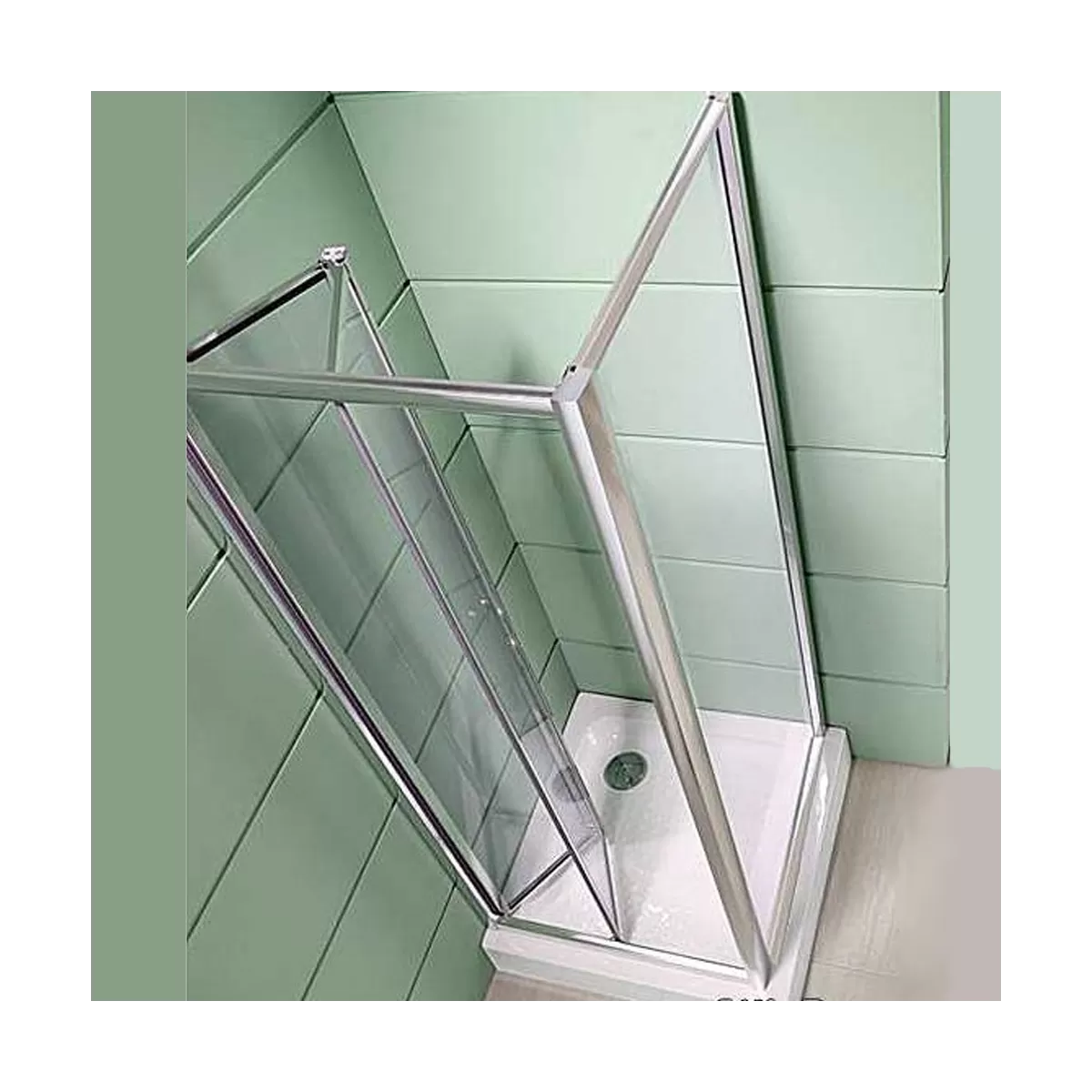 Duschabtrennung Asia mit Buchschließung - Abmessungen 70-80-90-100 cm