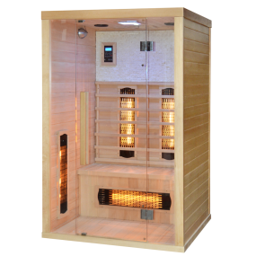 Sauna infrarouge pour 2 personnes en Hemlock Wood 120x110 Wellness