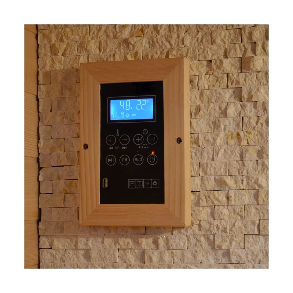 Sauna en bois infrarouge STONE pour 3 personnes 150x110