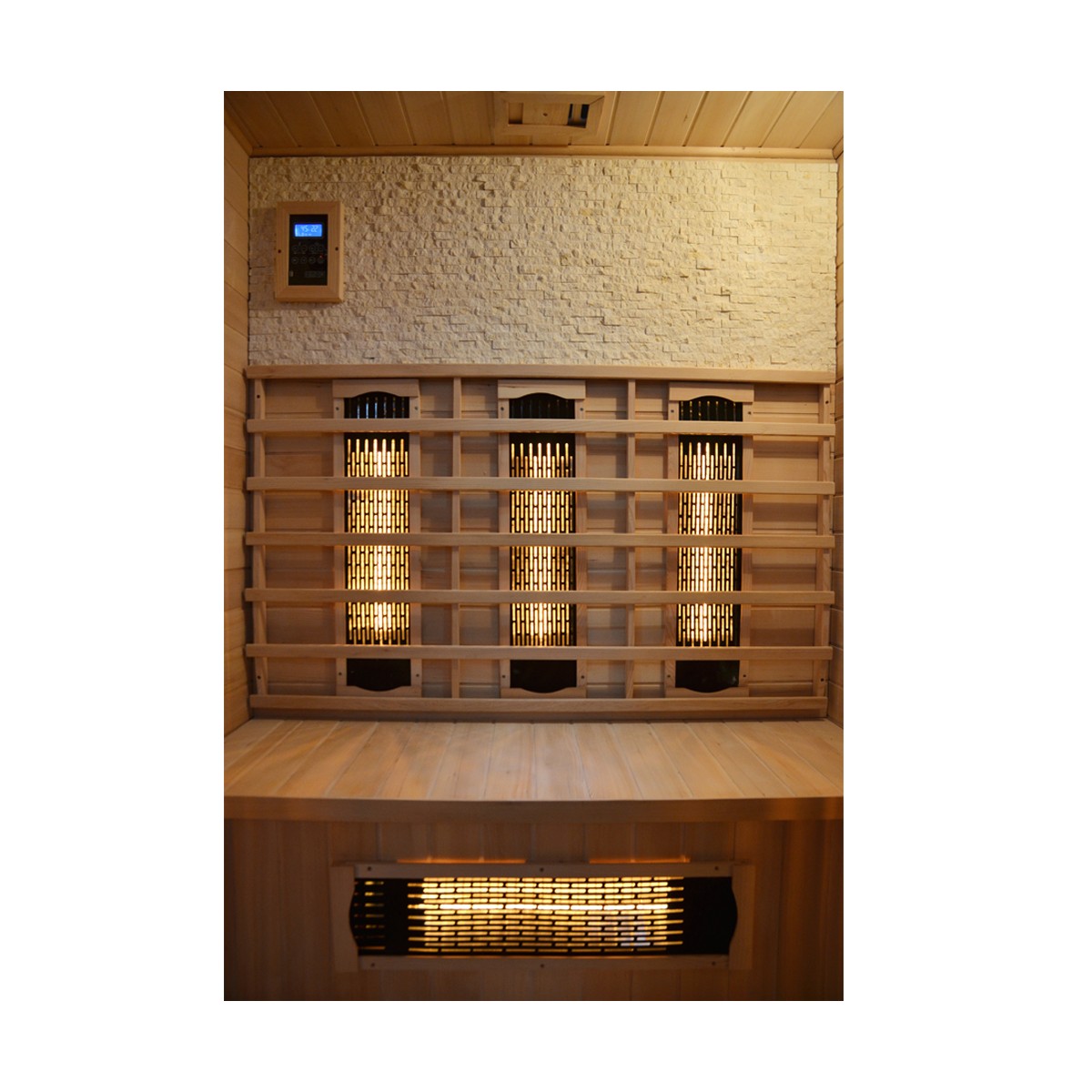 Sauna en bois infrarouge STONE pour 3 personnes 150x110