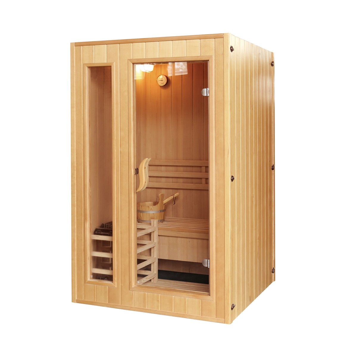 TOP Finnische Sauna aus Holz für 3 Personen 153x110 Höhe 190cm