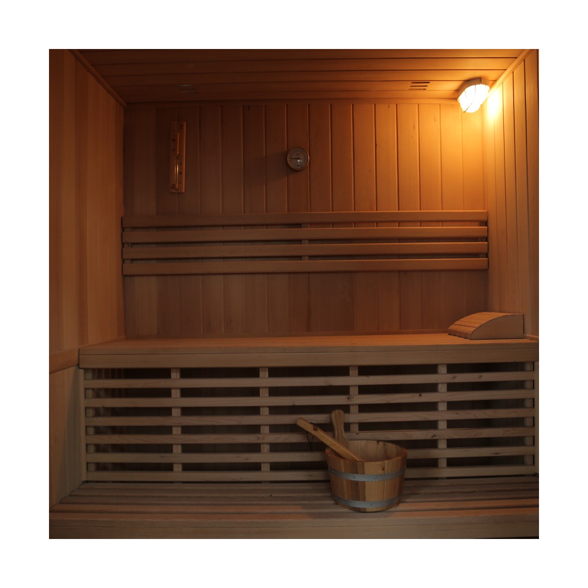Finnische Sauna für 4 Personen aus SMERALDA-Holz 200x175