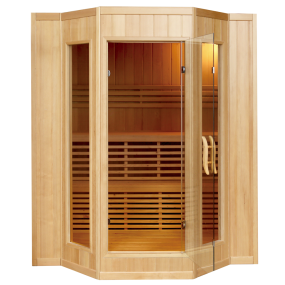 Sauna finlandais pour 4 personnes en Hemlock Wood 200x175 Smeralda