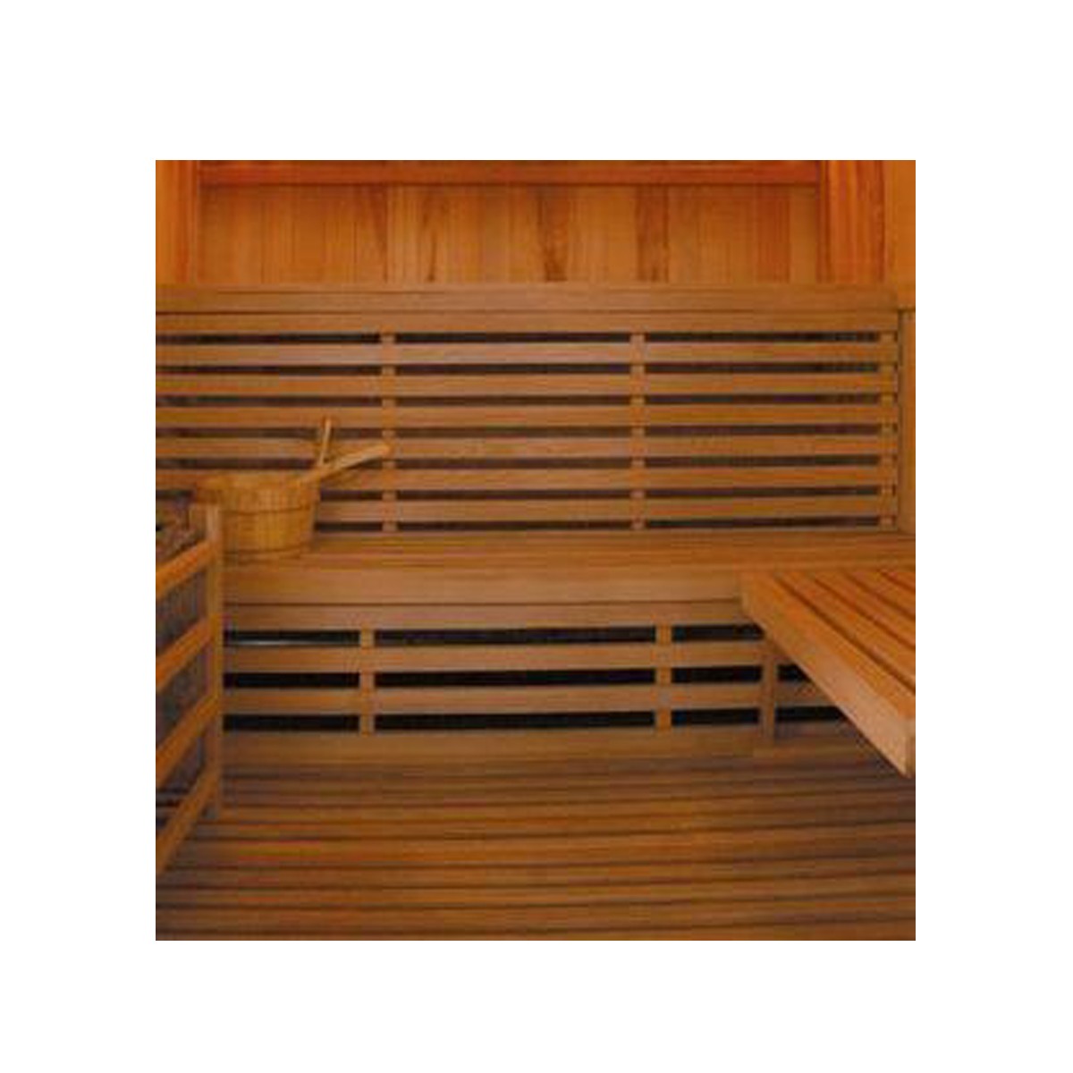 FITNESS Sauna finlandais en bois pour 5 personnes 200x208