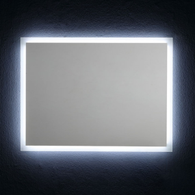 Wende-Badezimmerspiegel mit LED-Hintergrundbeleuchtung 80x60cm