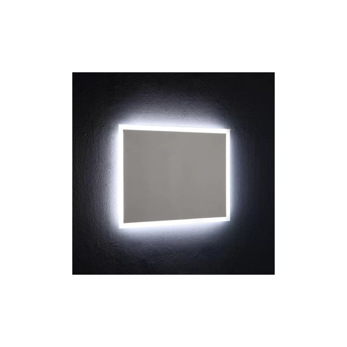 Miroir de Salle de Bain Réversible avec Rétroéclairage Led 80x60cm