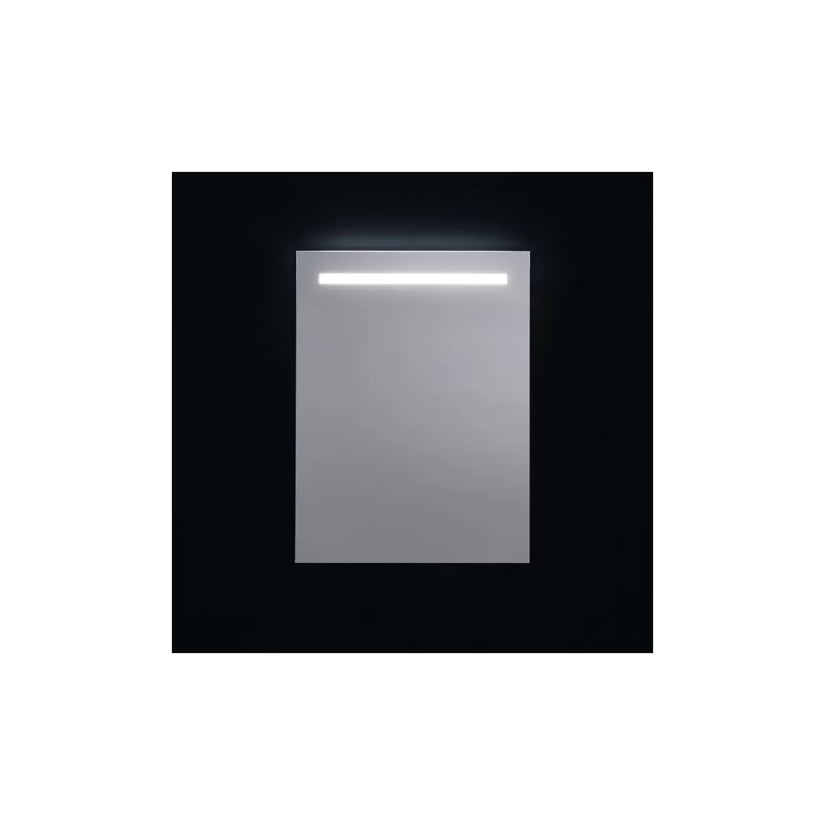 Wandspiegel mit oberer LED-Hintergrundbeleuchtung 60x80cm